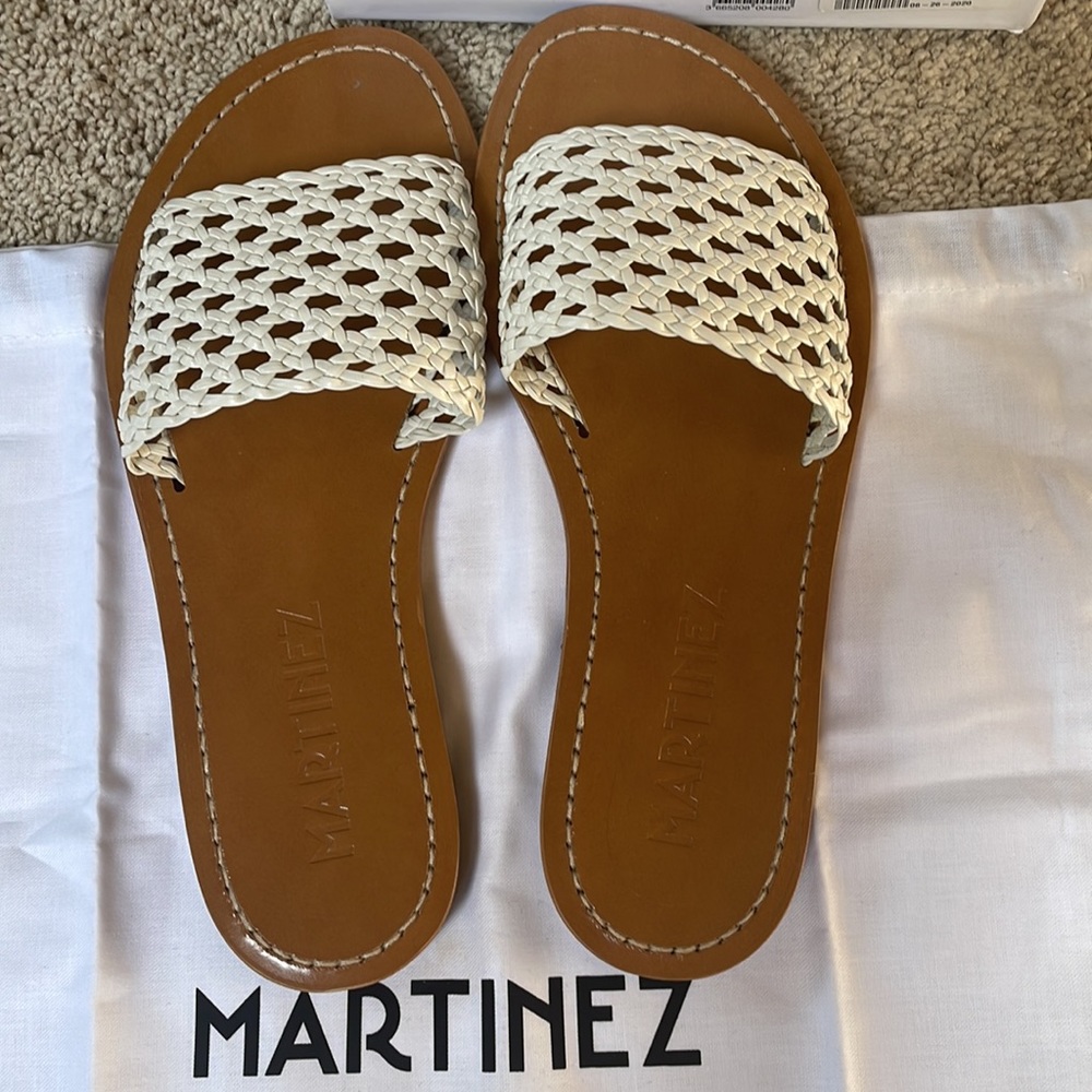 NEW Souliers Martinez playa slide sandals size 38 size 8